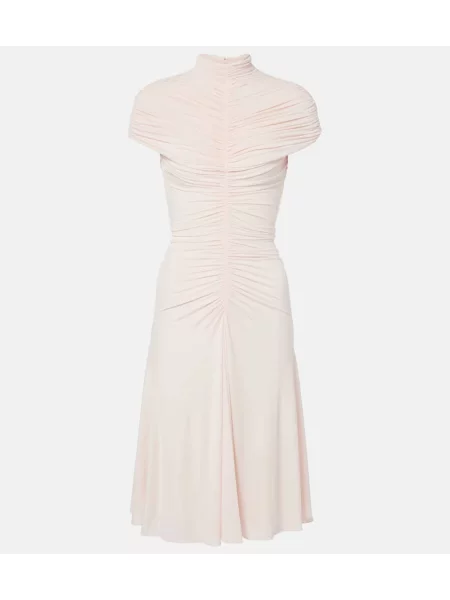 Sukienka midi Alaïa z dżerseju do kolan garniturowa różowa