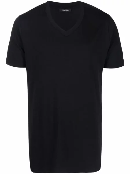 Tricou Tom Ford cu decolteu rotund negru