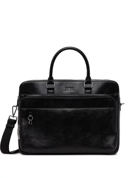 Taška na notebook Guess s autogramem černá