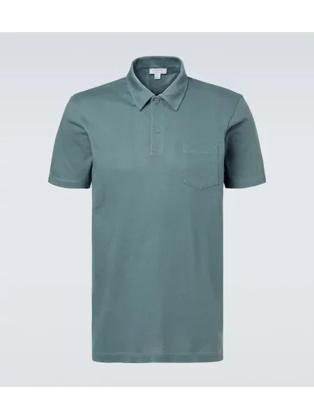 Polo Sunspel plasă gri