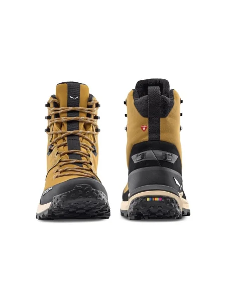Pánske trekové topánky Salewa Puez Winter Mid Ptx golden brown/black hnedá
