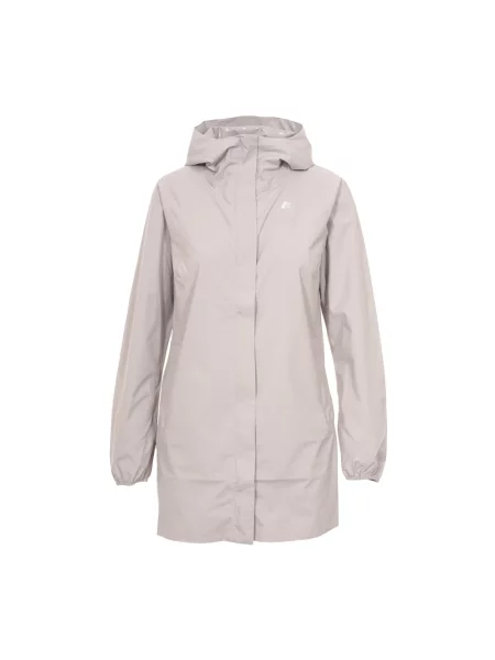 Kurtka K-way w grochy ze stretchu czarna