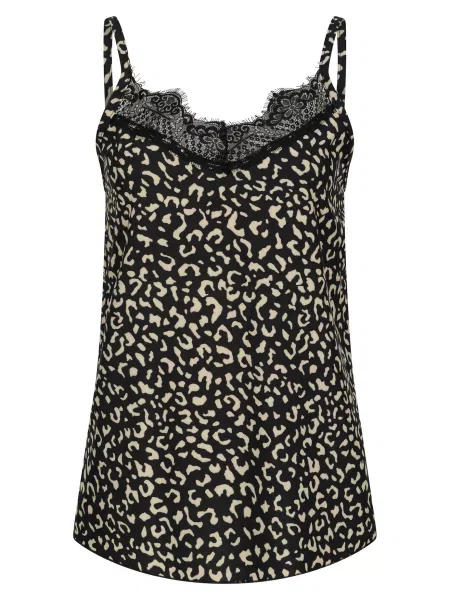Top maro cappuccino negru
