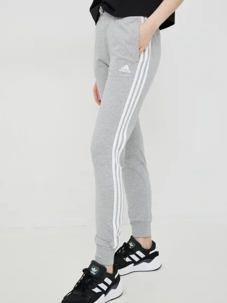 Спортен панталон adidas 0 с апликация сиво