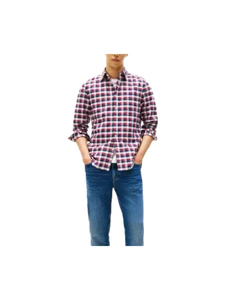 Koszula Tommy Hilfiger w kratę z twillu