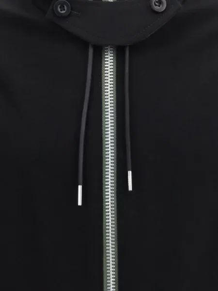 Lung hanorac cu glugă Sacai negru
