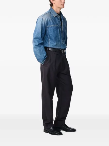 Pantaloni Studio Nicholson de lână negru