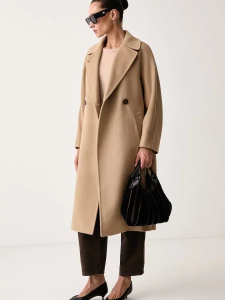 Weekend MaxMara De lână palton Wkdresina bej