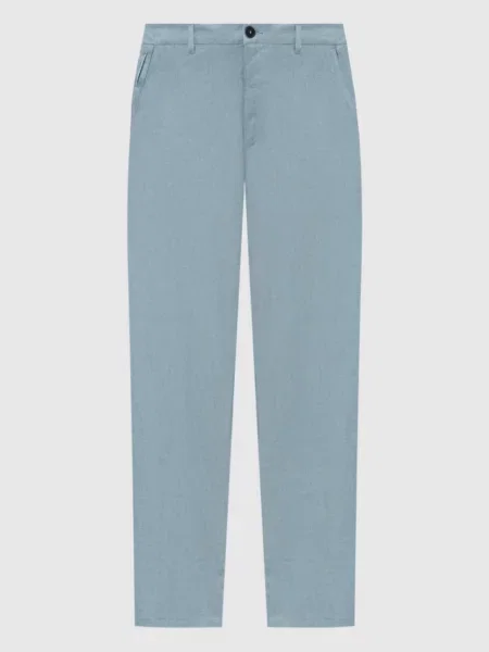 Штани з льону Trussardi блакитні