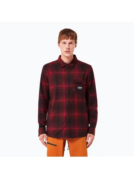 Férfi Oakley Butter Flanel ing fekete/grenache kocka. Méret: M fekete