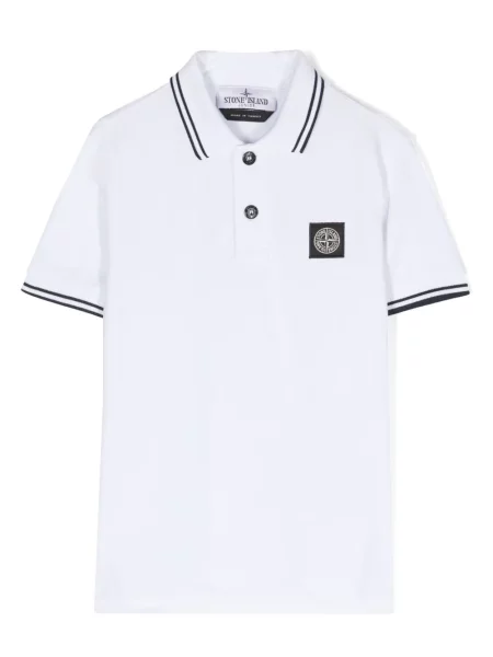 Koszulka polo dziecięca Stone Island biała