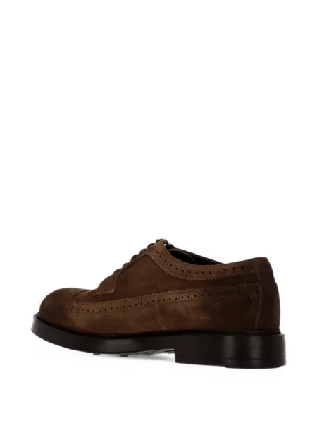 Brogues Doucal's din piele de căprioară maro