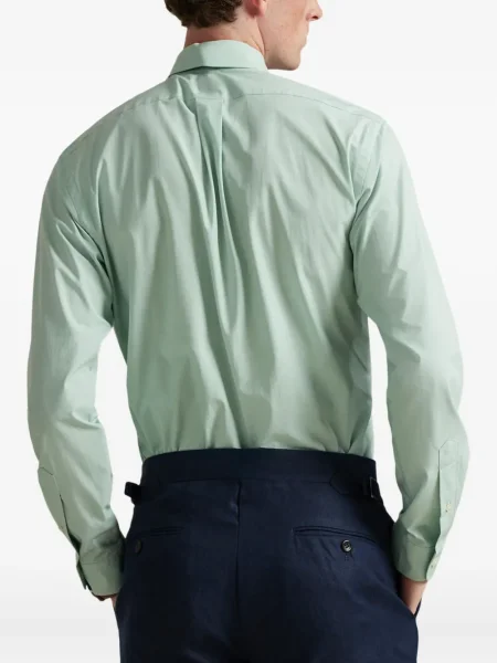 Tricou polo Polo Ralph Lauren cu autograf în carouri de in albastru