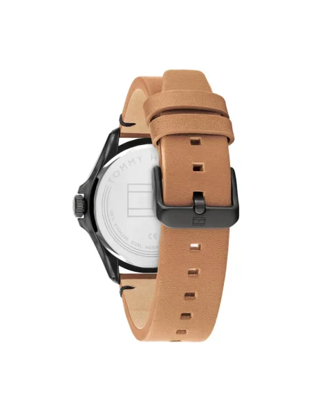Zegarek Tommy Hilfiger skórzany czarny