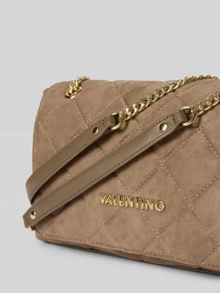 Valentino Bags torebka OCARINA SUEDE beżowa