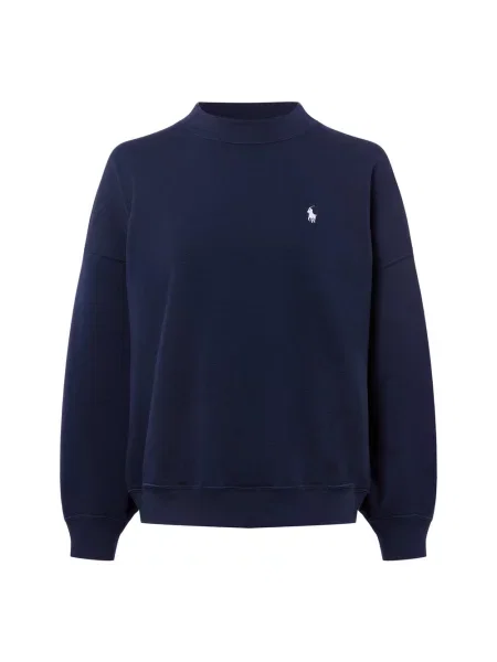 Bluza polarowa Polo Ralph Lauren z autografem niebieska