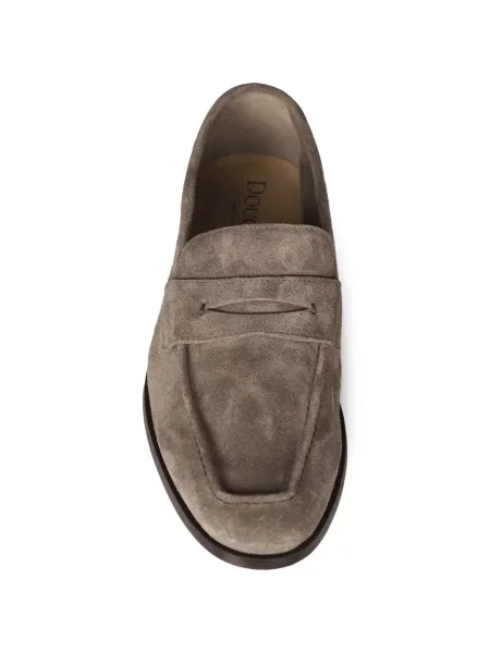 Pantofi loafer Doucal's din piele de căprioară fără toc