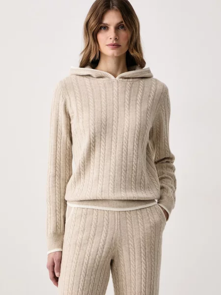 Saint Barth sweter wełniany beżowy