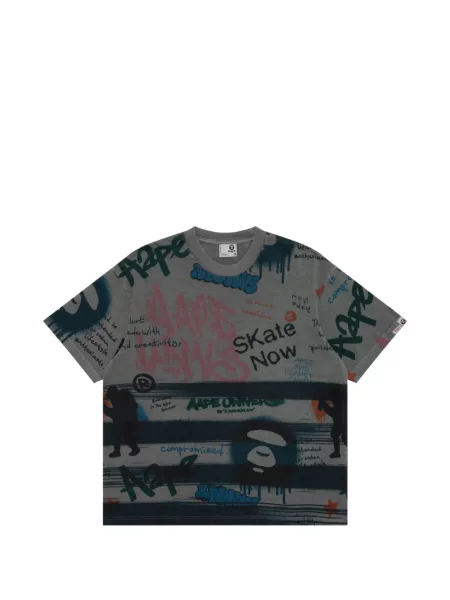 Tricou Aape By A Bathing Ape cu imagine gri