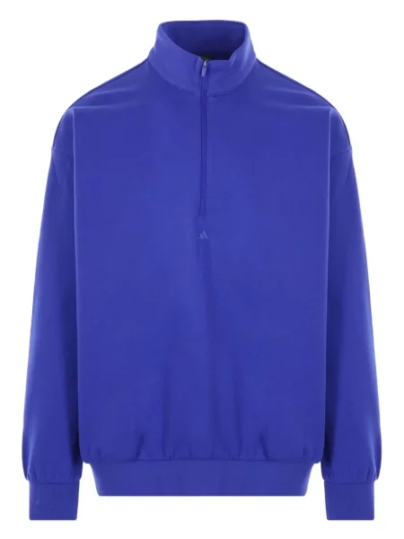 Talia bluza Adidas zwężana z nadrukiem niebieska