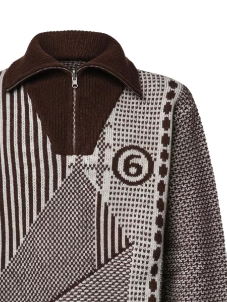 Hanorac cu fermoar Mm6 Maison Margiela maro