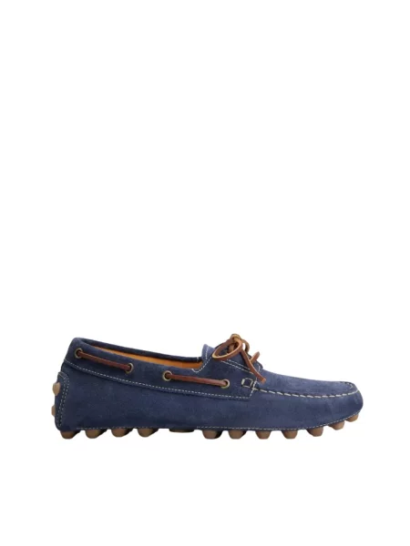 Półbuty Tod's skórzane niebieskie
