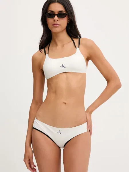 Calvin Klein plavková podprsenka béžová