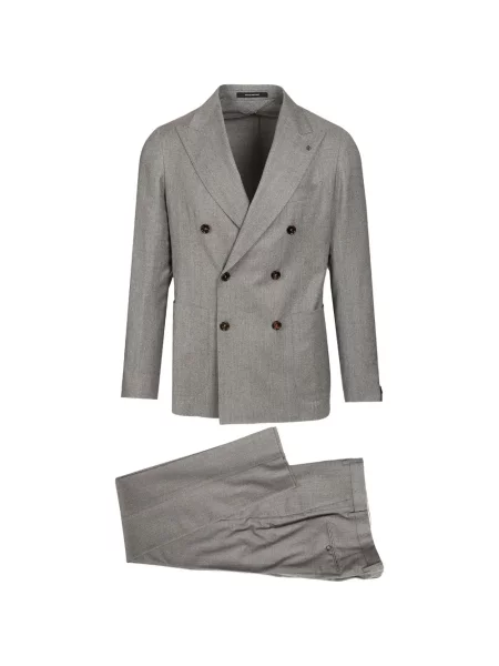 Costum Tagliatore cu două rânduri de nasturi gri