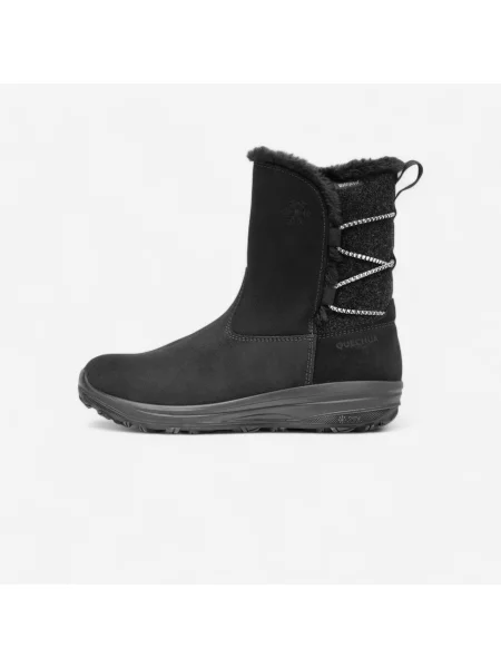 Buty turystyczne Quechua skóra czarne
