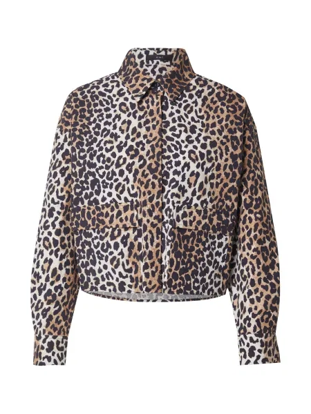 OUI Prechodná bunda ťavej srsti / nebielená čierna