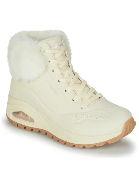 Kotníkové boty Skechers béžové