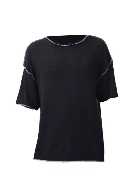 VAMOS CLO Tricou Paul negru alb