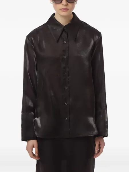 Cămașă Apparis din organza negru