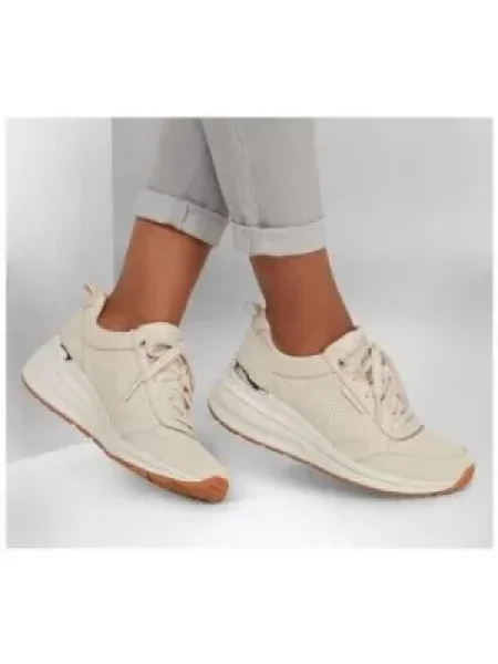 Pöttyös félcipő Skechers bézs