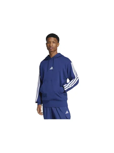 Csíkos frottír melegítő felső Adidas kék