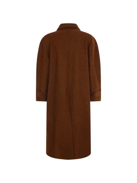 Palton Jil Sander de lână maro
