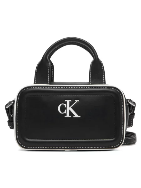 Calvin Klein Torebka Contrast Ck Mini Bauletto Bag czarny