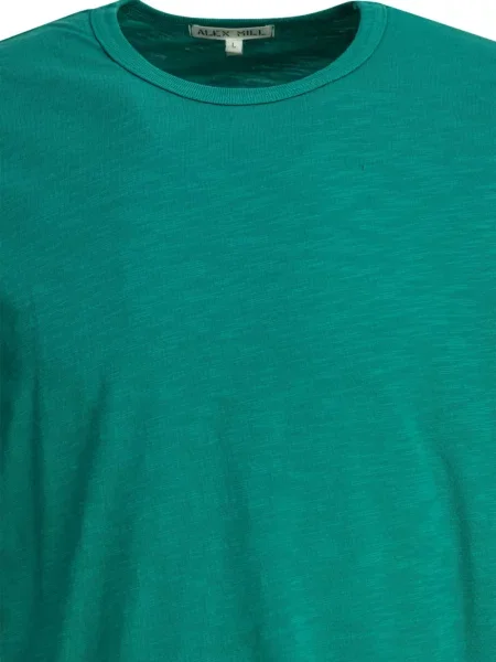 Tricou Alex Mill cu decolteu rotund verde