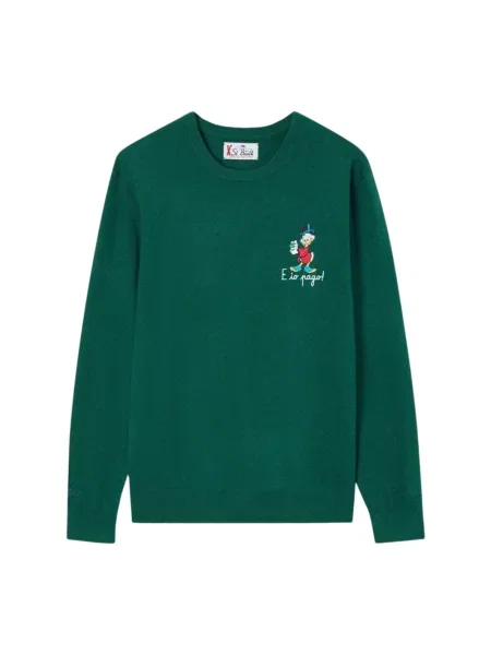 Lekki sweter Mc2 Saint Barth wełniany zielony