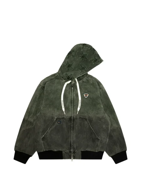 Geacă Aape By A Bathing Ape cu glugă verde
