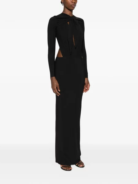 Rochie maxi Amazuìn cu volane negru