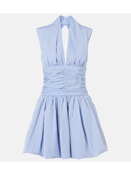 Prugasta haljina Patou puplin plava