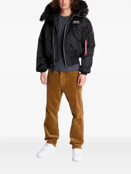 Geacă Alpha Industries cu glugă negru