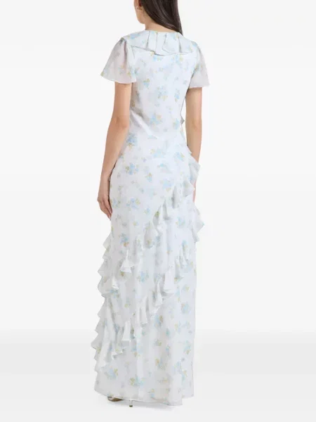 Rochie maxi Needle & Thread cu imagine alb