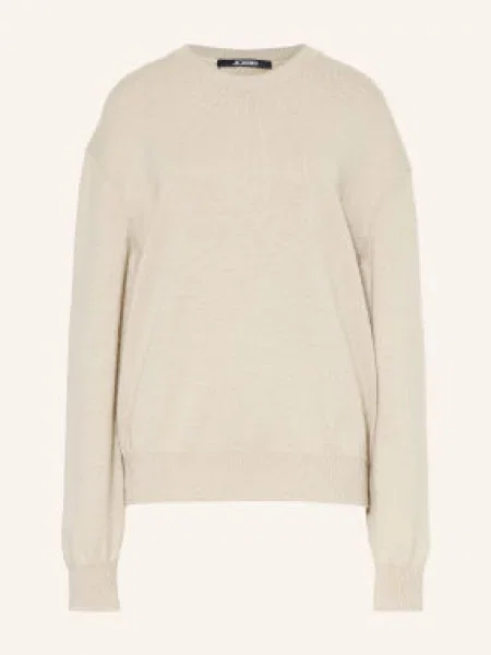 Jacquemus Svetr La Maille Moulin S Merino Vlnou béžová