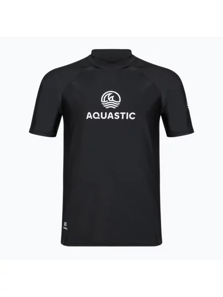 Tricou pentru bărbați AQUASTIC Rimos UV UPF black negru