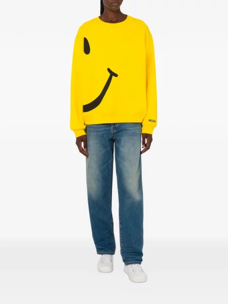 Hanorac Moschino cu imagine galben