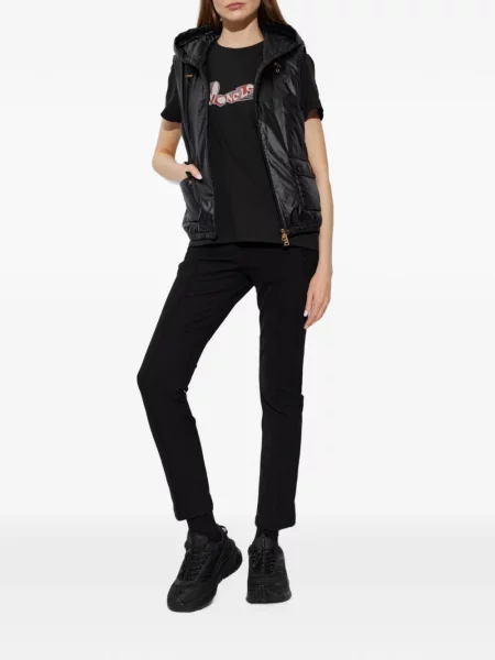 Vestă Moncler cu glugă negru