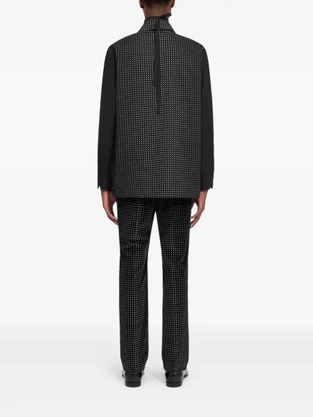 Дълго риза Mm6 Maison Margiela на точки с принт черно