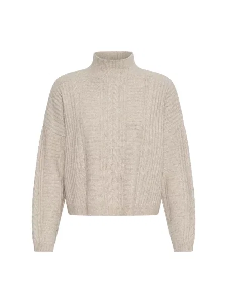 Dzianinowy sweter Ichi beżowy